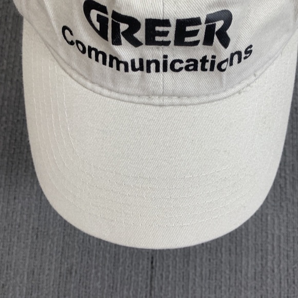 Greer Communications Baseball Hat Mens Adjustable Light Khaki Port & Company - Picture 4 of 13
